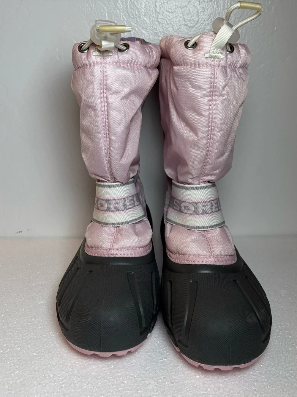 SOREL 'Cub' Winter Boots w/Felt Liners, Pink w/ Gray & Lavender Paisley